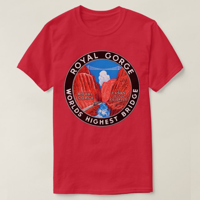 Royal Gorge Bridge der 1930er Jahre T-Shirt (Design vorne)