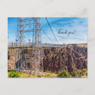 Royal Gorge Bridge Seitenansicht Danke Postkarte
