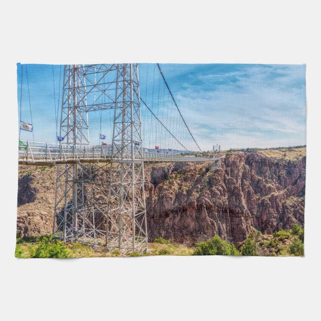 Royal Gorge Bridge Side View Küche Handtuch (Horizontal)