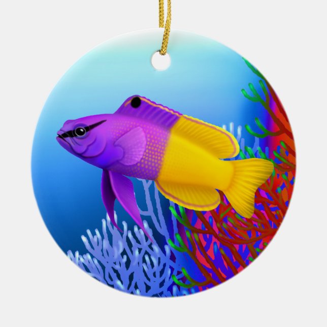 Royal Gramma Basslet Reef Fisch Ornament (Vorne)