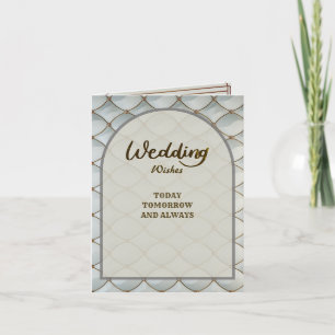 Royal Gray Wedding Greetings Wishing Congrates Dankeskarte