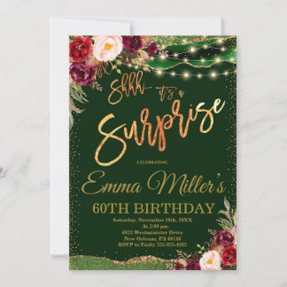 Royal Green Birthday Dinner Party Einladung