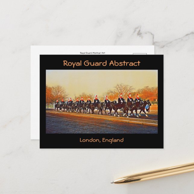 Royal Guard Abstrakt Postkarte (Vorderseite/Rückseite Beispiel)