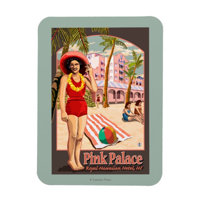 Royal Hawaiian Hotel in Hawaii Magnet (Vertikal)