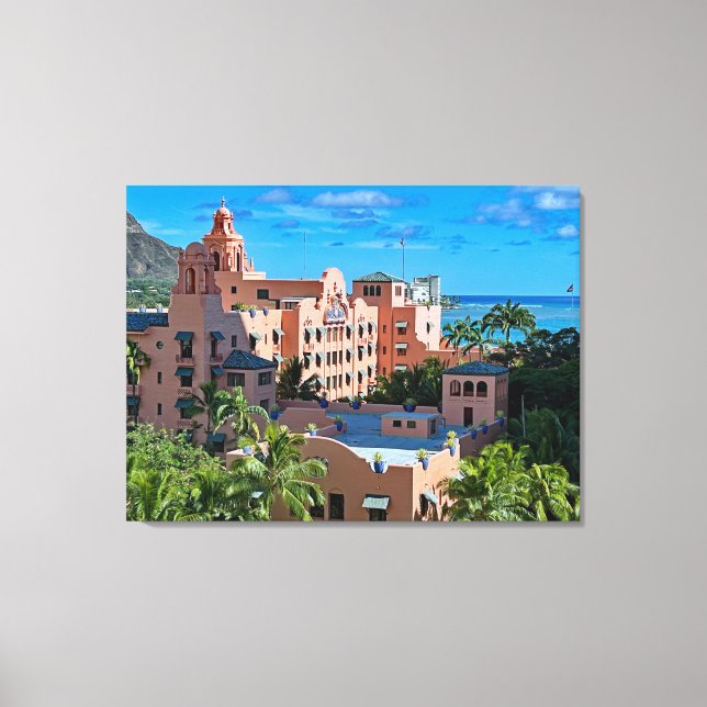 Royal Hawaiian Hotel Waikiki Leinwanddruck (Vorderseite)