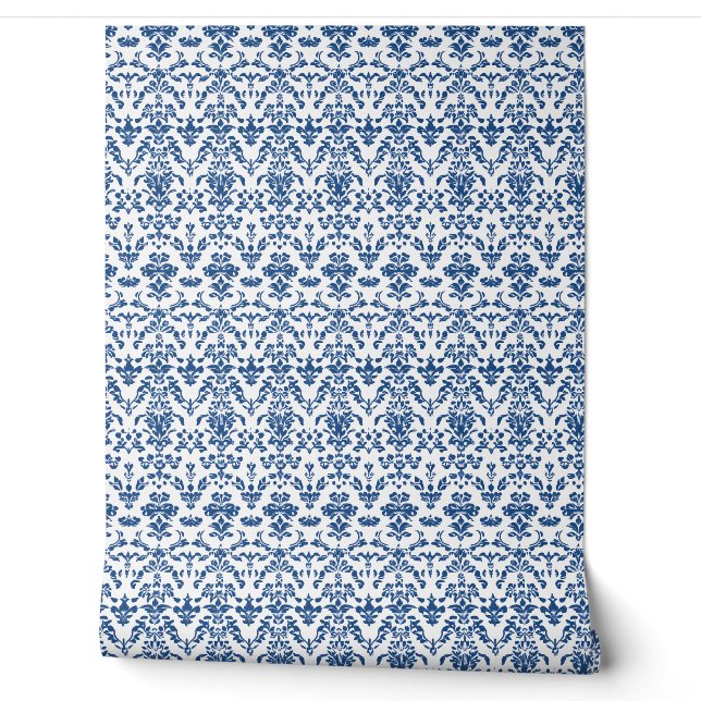 Royal Heirloom Petite - Blau, Weiß Tapete (Abrollen)