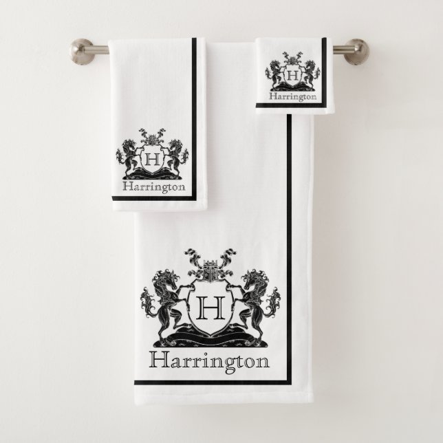 Royal Horse Wappen Badezimmer Handtuch Set (Insitu)