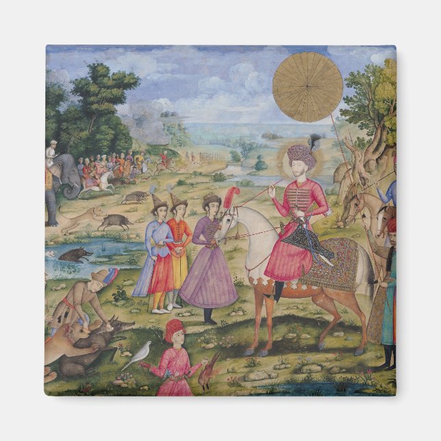 Royal Hunt aus Isfahan, Iran Magnet (Vorne)