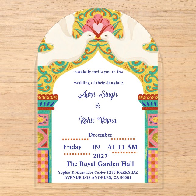 Royal Indian Wedding Invitation | Gold Traditional (Recto)