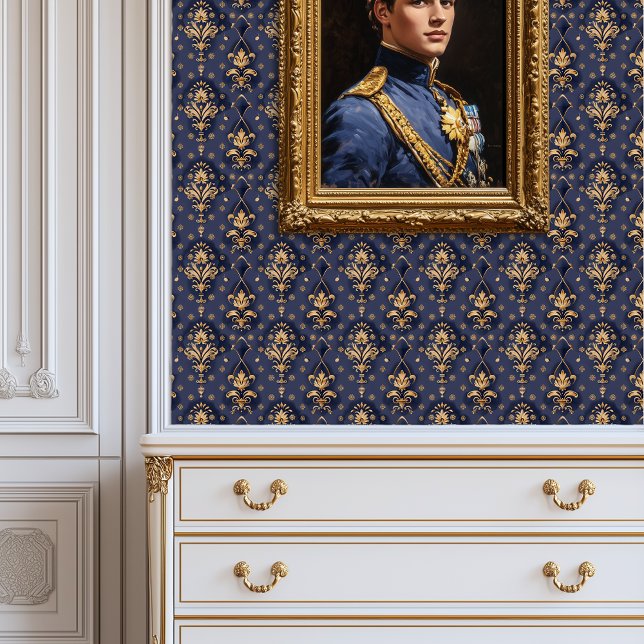 Royal Indigo Baroque Princesscore Tapete (Royal Indigo Baroque Princesscore Wallpaper)