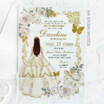 Royal Ivory Beige Princess Quinceañera