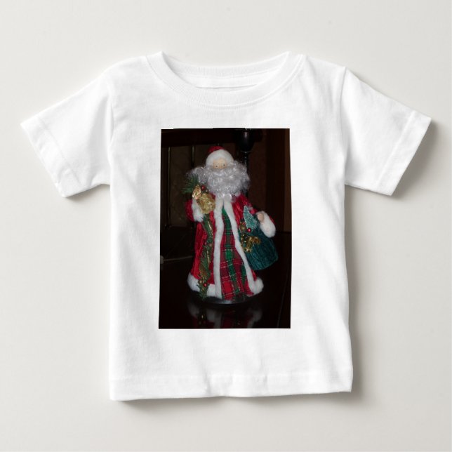 Royal Kariert Santa Merry Weihnachten Baby T-shirt (Vorderseite)