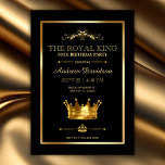 Royal King Birthday Einladung<br><div class="desc">Gold Royal King</div>