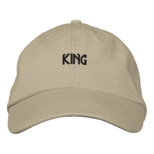 Royal King Khaki-Hut Stylischer Personalisierter O Bestickte Baseballkappe