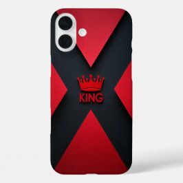 Royal King Red & Black Crown Phone Case