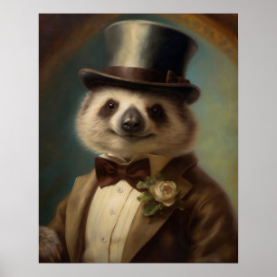 Royal Koala Print, Poster de animal habillé, Renai