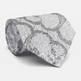 Royal Lace Black Silver Gay Metallic White Krawatte