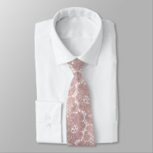 Royal Lace Rose Floral Mariage Cravate nuptial