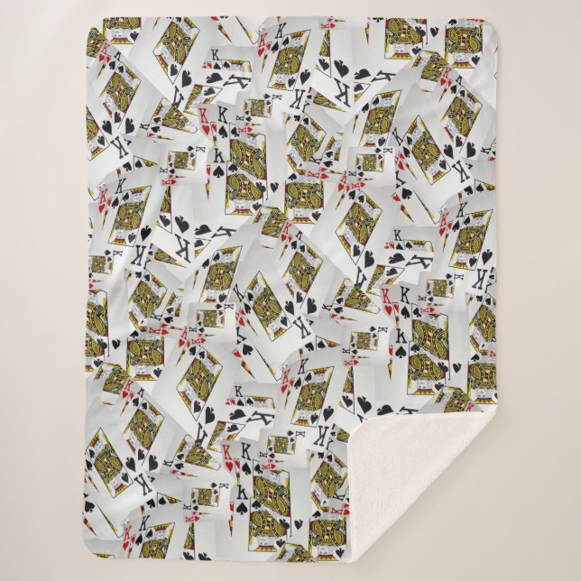 "Royal Layer: A Stack of Kings Poker Cards" Sherpadecke (Vorderseite)