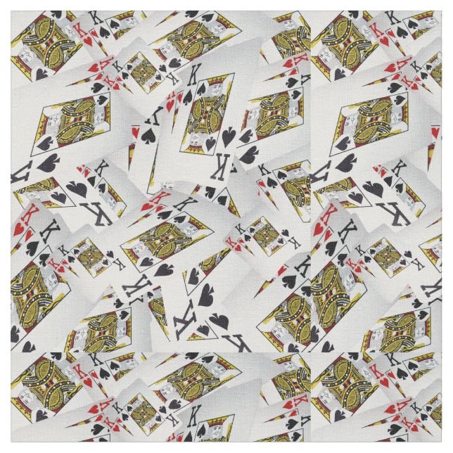 "Royal Layer: A Stack of Kings Poker Cards" Stoff (Nahaufnahme)