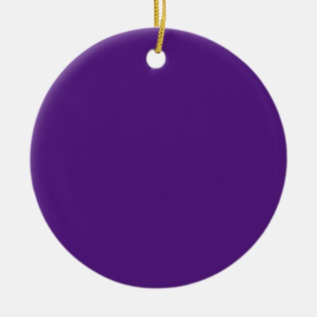 Royal Lila #52187E, grau Lila Keramik Ornament (Vorne)