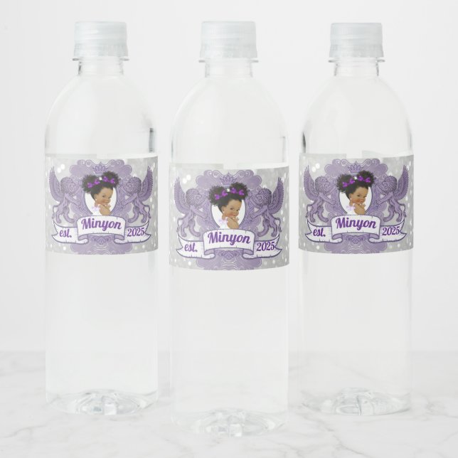 Royal Lila Afro Princess| Lila & White Elegant (Flaschen)