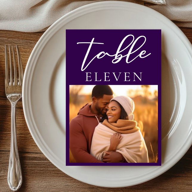 Royal Lila Couple Foto Abend Wedding Tischnummer (Von Creator hochgeladen)