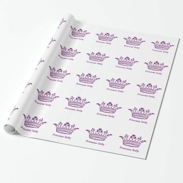 Royal Lila Crown Geschenkpapier (Ungerollt)