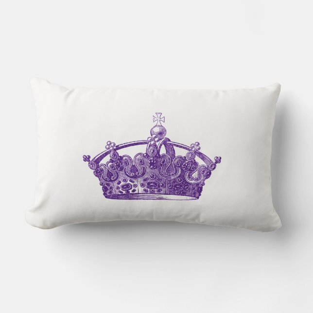 Royal Lila Crown Lendenkissen (Vorderseite)