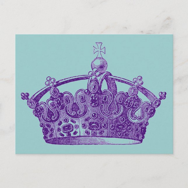 Royal Lila Crown Postkarte (Vorderseite)