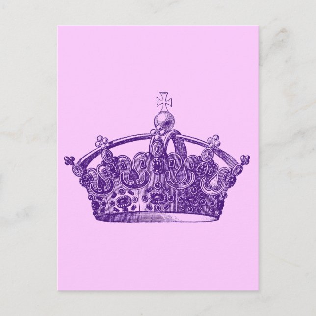 Royal Lila Crown Postkarte (Vorderseite)