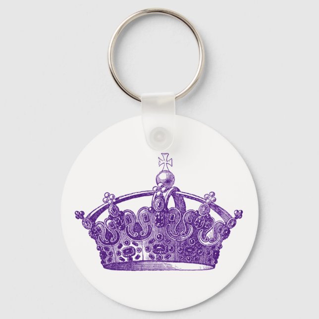 Royal Lila Crown Schlüsselanhänger (Vorderseite)