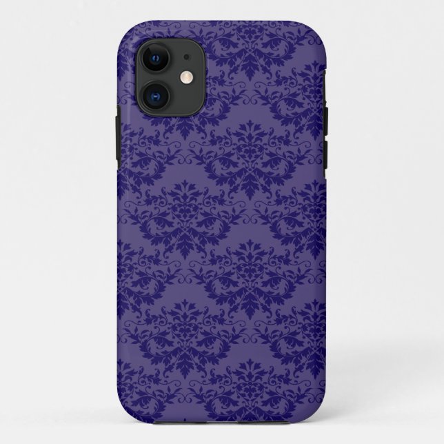 Royal Lila Damask Pattern Case-Mate iPhone Hülle (Rückseite)