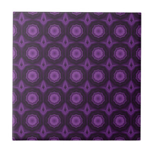 Royal lila geometrische Muster Fliese