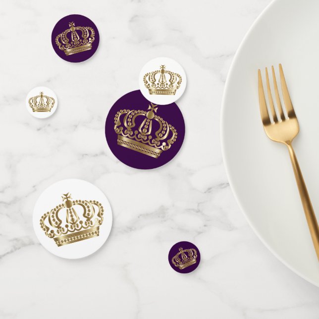 Royal Lila Gold Crown Konfetti (Gruppe)