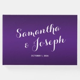 Royal Lila Gradient Wedding Gästebuch