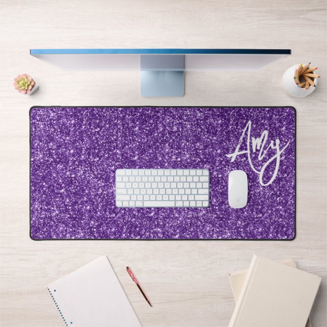 Royal Lila Luxury Glitzer Schreibtischunterlage (Büro 1)