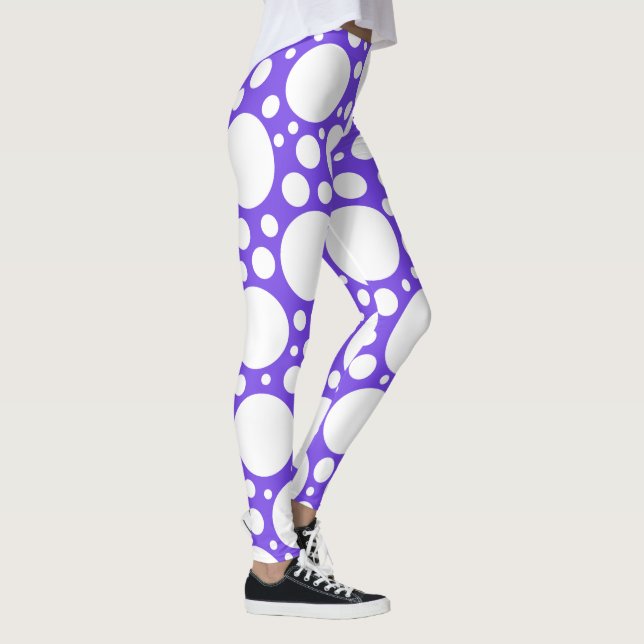 Royal Lila Polka Dot Leggings (Rechts)