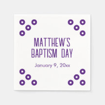 Royal Lila Polka-dot Special Event Napkins