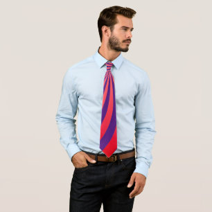 Royal Lila Red Stripe Krawatte