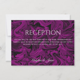 Royal Lila & Silver Gray Wedding Card
