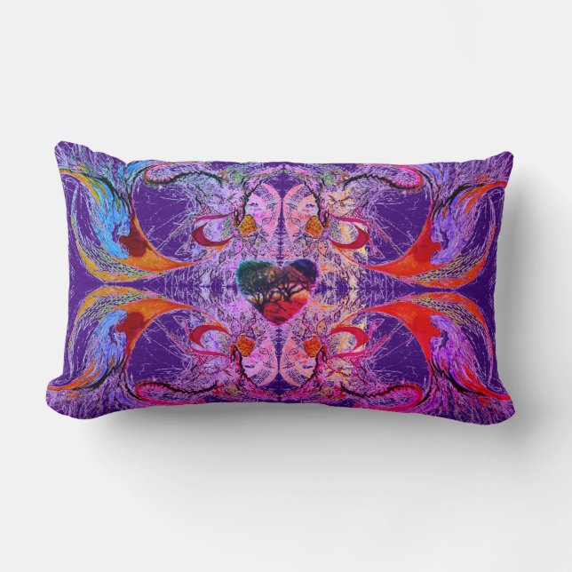 Royal Lila und exuberant Lendenkissen (Vorderseite)