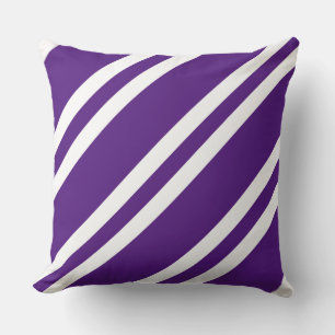 Royal Lila und White Stripe Kissen