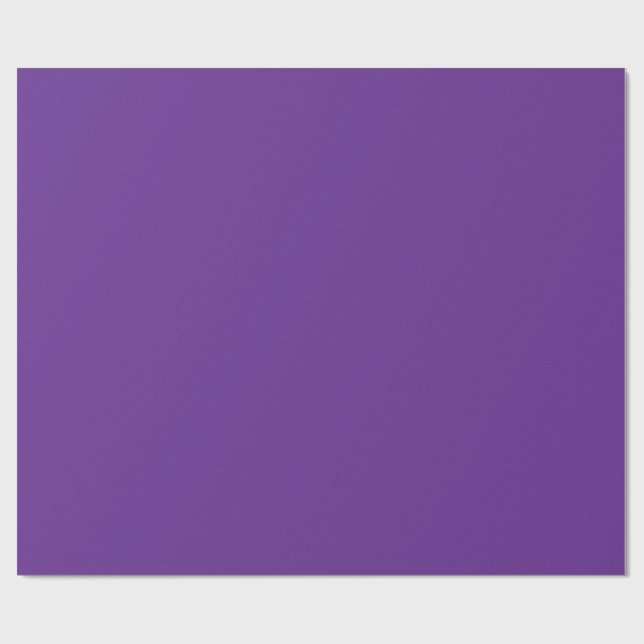 Royal Lila Wrapping Paper Bold Solid Color Gift Geschenkpapier (Flach)