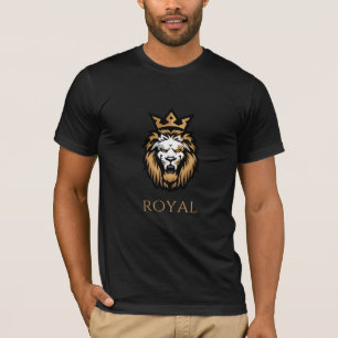 "Royal Lion Crown T - Shirt Bold King Graphic T-