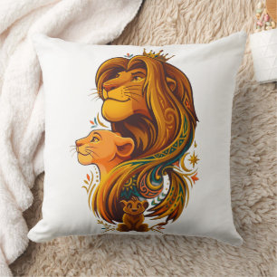 Royal Lion Family Kissen 🦁👑✨ Elegante Tierwelt