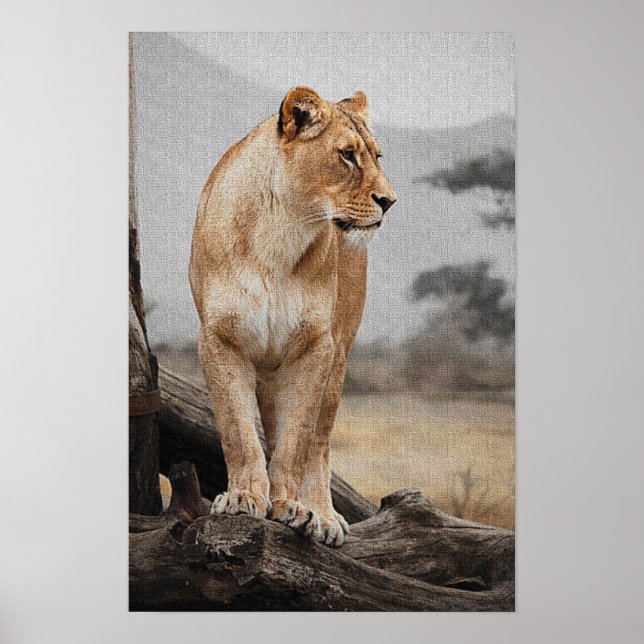 Royal Lioness Print Poster (Vorne)