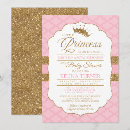 Royal Little Princess Pink Baby Dusche Einladung