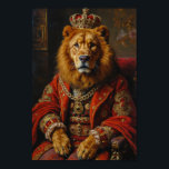 Royal Lowchen Portrait Poster<br><div class="desc">A regal royal portrait featuring the Lowchen portrayed as a noble lion prince. Inspired by classical renaissance paintings,  the design highlights the breed’s iconic lion cut and charming personality with luxurious aristocratic attire and ornate crown.</div>
