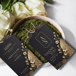 Royal & Luxury Golden Floral Islamische Vielen Dan Geschenkanhänger